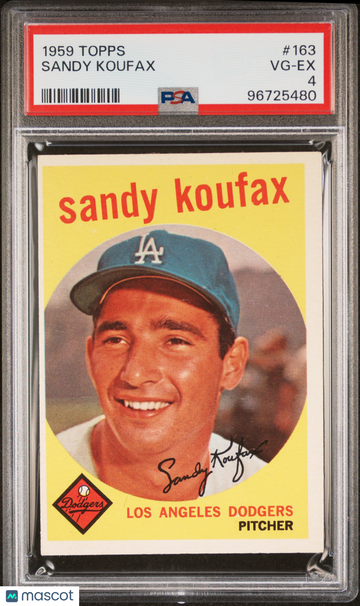 1959 Topps Sandy Koufax #163 PSA 4