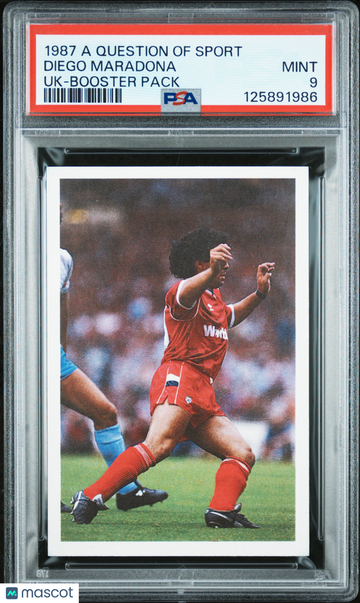 1987 A Question Of Sport Uk Diego Maradona Booster Pack PSA 9