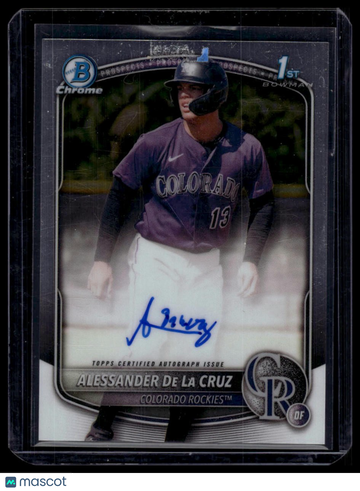 2025 Bowman Chrome Alessander De La Cruz #CPA-AD Prospect Autographs AU