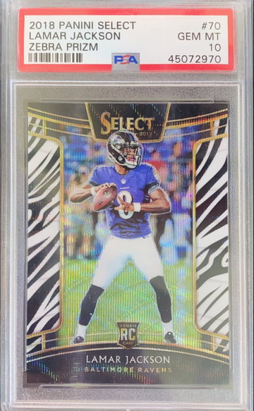 Lamar Jackson zebra select 