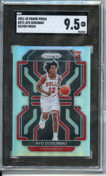 SGC 9.5 Silver Prizm Ayo Dosunmu #271 2021 Rookie Holo Gem Mint Bulls RC