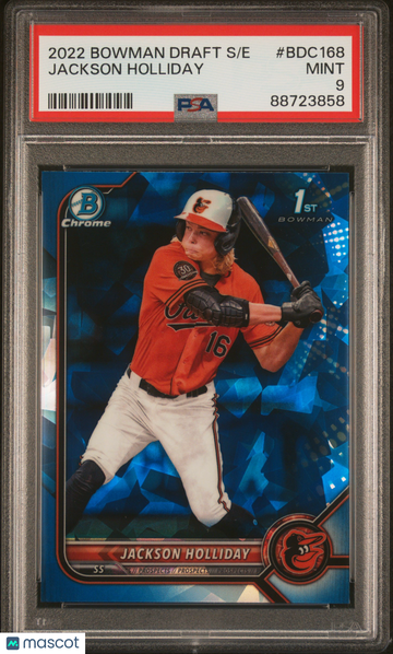 2022 Bowman Draft Chrome Sapphire Edition Jackson Holliday #BDC168 PSA 9