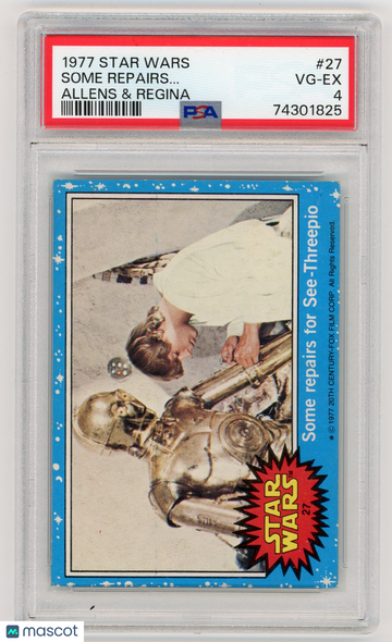 1977 Star Wars Allens & Regina Some Repairs.. . #27 PSA 4