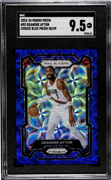 2023 Panini Prizm Choice Blue Deandre Ayton #53 /49 SGC 9.5