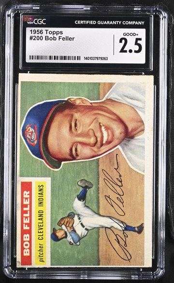 1956 TOPPS BOB FELLER #200 CGC 2.5 BS.B2.47