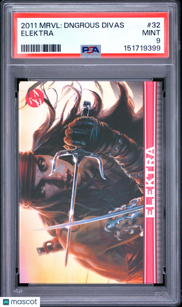 2011 Marvel Dangerous Divas Elektra #32 PSA 9