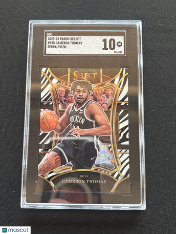 2023-24 Select Cameron Thomas #395 Zebra Prizm SGC 10
