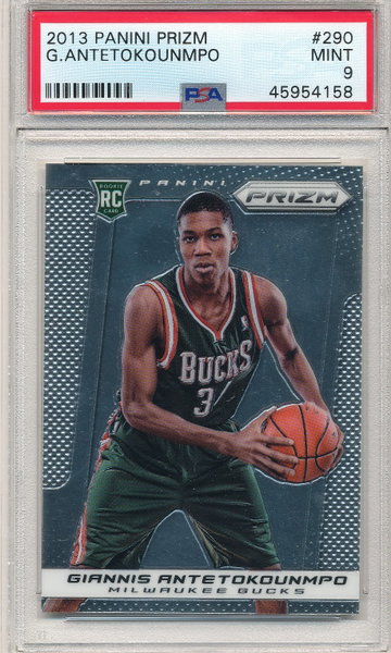 Giannis Antetokounmpo 2013-14 Panini Prizm Rookie Card RC PSA 9 Mint