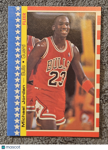 1987 Fleer Michael Jordan #2 Sticker HOF 2nd year