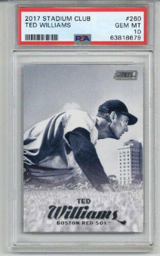 2017 TOPPS STADIUM CLUB #260 TED WILLIAMS CARD BOSTON RED SOX PSA 10
