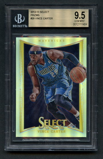 2012 Panini Select Silver Prizm VINCE CARTER BGS 9.5 Pop of 1