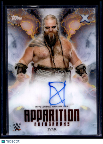 2025 Topps Exalted WWE Apparition Autographs Ivar #APA-IVA /5 Topps Certified Autograph Issue