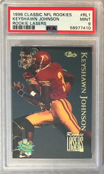 Keyshawn Johnson !996 Classic Rookie Lasers RL1 - PSA 9 Mint - Rare pop 1