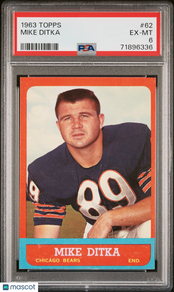 1963 Topps Mike Ditka #62 PSA 6