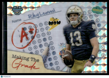 2024 Bowman University Best Riley Leonard #MG-4 Making the Grade Geometric Refractor