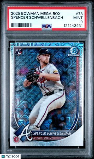 2025 Bowman Mega Box Chrome Spencer Schwellenbach #78 PSA 9