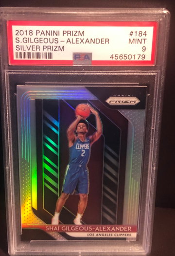 Shai Gilgeous Alexander 2018 Panini Prizm Silver PSA 9