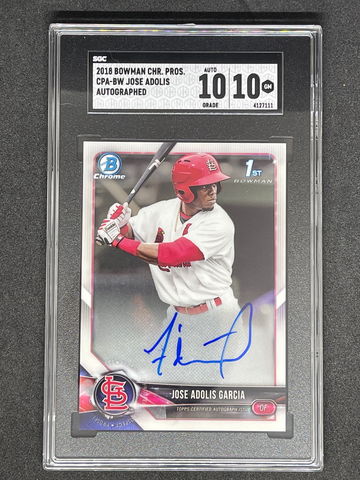 2018 Adolis Garcia Bowman Chrome 1st auto  SGC 10