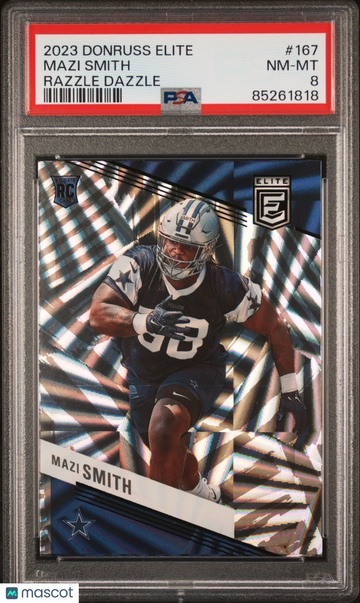 2023 Panini Donruss Elite Mazi Smith #167 Razzle Dazzle PSA 8