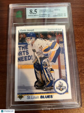 1990-91 Upper Deck French Curtis Joseph #175 Rookie MNT 8.5