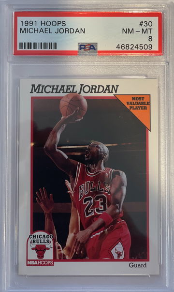 Michael Jordan GOAT 1991 Hoops #30 PSA 8 NM-MT