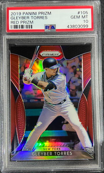 2019 Panini Prizm RED Gleyber Torres PSA 10 GEM MINT!!!