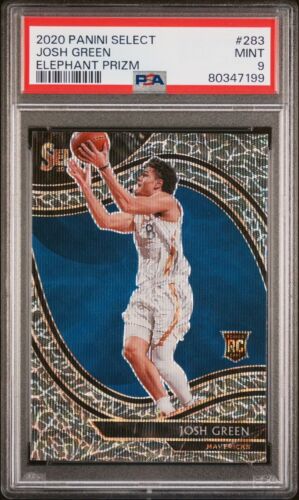 2020-21 Panini Select Josh Green Rookie Elephant Prizm Courtside SSP #283 PSA 9