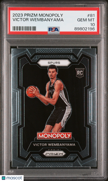 2023 Panini Prizm Monopoly Victor Wembanyama #81 PSA 10