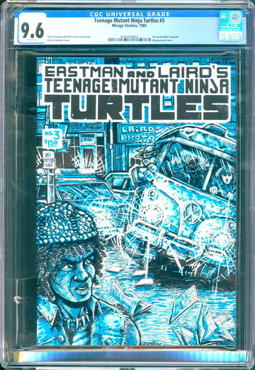 Teenage Mutant Ninja Turtle #3 (1985) CGC 9.6 -- White pages; Kevin Eastman