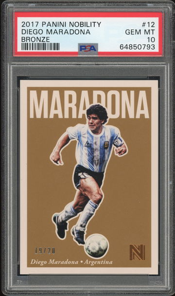 2017 Panini Nobility Bronze /20 Diego Maradona PSA 10