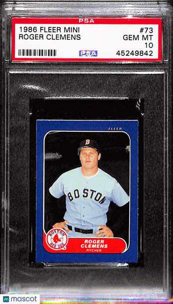 1986 Fleer Mini Roger Clemens #73 PSA 10