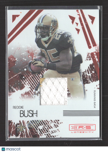 2009 Donruss Rookies & Stars Longevity Reggie Bush #63 Game-Worn Jersey Football Card Excellent