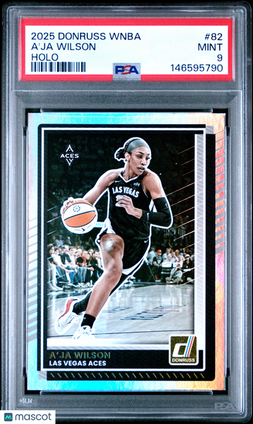 2025 Panini Donruss WNBA A'ja Wilson #82 Holo PSA 9