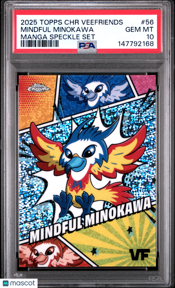 2025 Topps Chrome Veefriends Manga Speckle Set Mindful Minokawa #56 PSA 10