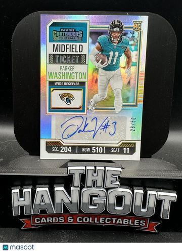 2023 Panini Contenders Football Midfield Ticket Parker Washington #146 Silver Prizm /50 RC