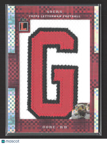 2008 Topps Letterman Football Frank Gore #LP-FG /3 Letterman Patch
