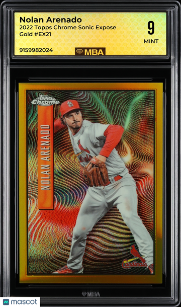 2022 Topps Chrome Sonic Expose Nolan Arenado #EX21 Gold /50 MBA 9