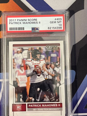 Patrick Mahomes Score 2017 PSA10