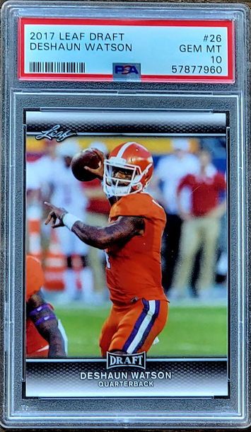2017 DESHAUN WATSON Leaf Draft PSA 10 Rookie RC #26 
