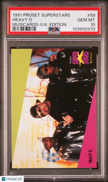 1991 Proset Superstars Musicards-U.K. Edition Heavy D #59 PSA 10