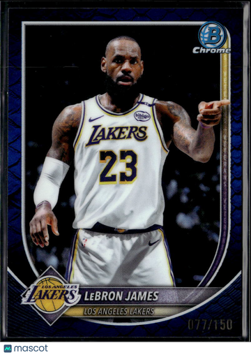 LeBron James 2025 Topps Bowman Chrome Blue RayWave Los Angeles Lakers