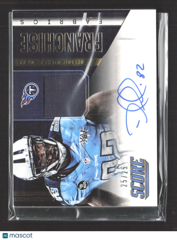 2014 Panini Score Franchise Fabrics Delanie Walker #FF-DW Autograph Game-worn material