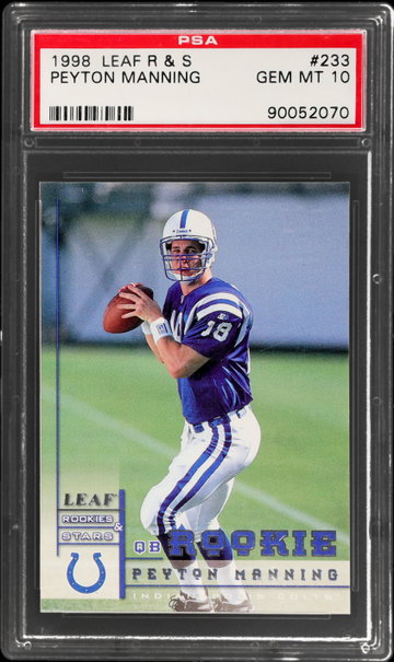 1998 Leaf Rookies And Stars Peyton Manning PSA 10 RC