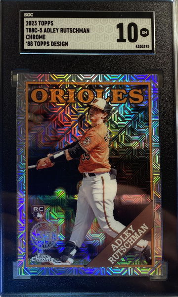 2023 Topps Chrome Silver Pack '88 Variation Mojo Adley Rutschman Rookie Card -- SGC 10