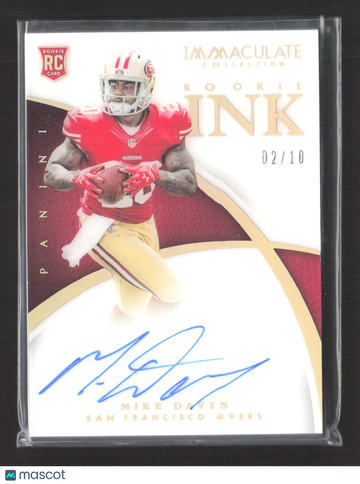 2015 Panini Immaculate Collection Rookie Ink Mike Davis #RI-MD /10 RC