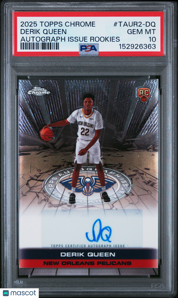 2025 Topps Chrome Autograph Issue Rookies Derik Queen #TAUR2-DQ PSA 10