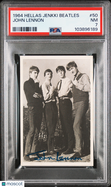 1964 Hellas Jenkki Beatles John Lennon #50 PSA 7