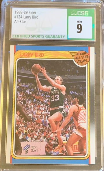 1988-89 Fleer Basketball Larry Bird All-Star #124 - Graded CSG 9 Mint MT Boston Celtics ☘️