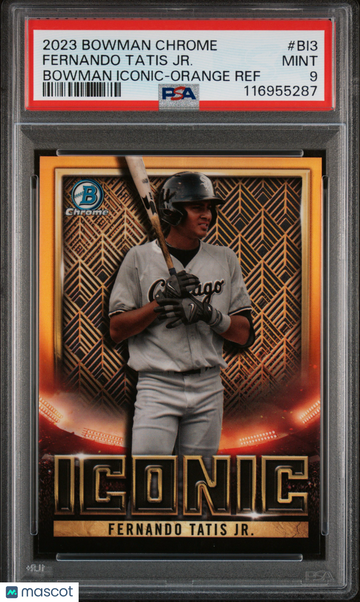 2023 Bowman Chrome Fernando Tatis JR. #BI3 Bowman Iconic Orange Ref /25 PSA 9