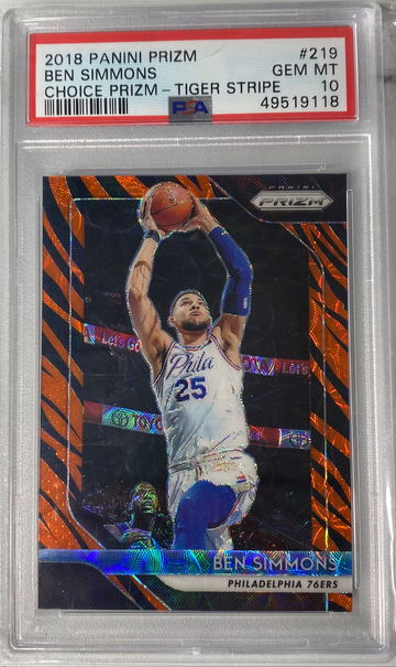 2018 Ben Simmons Prizm Choice Tiger Stripe PSA 10